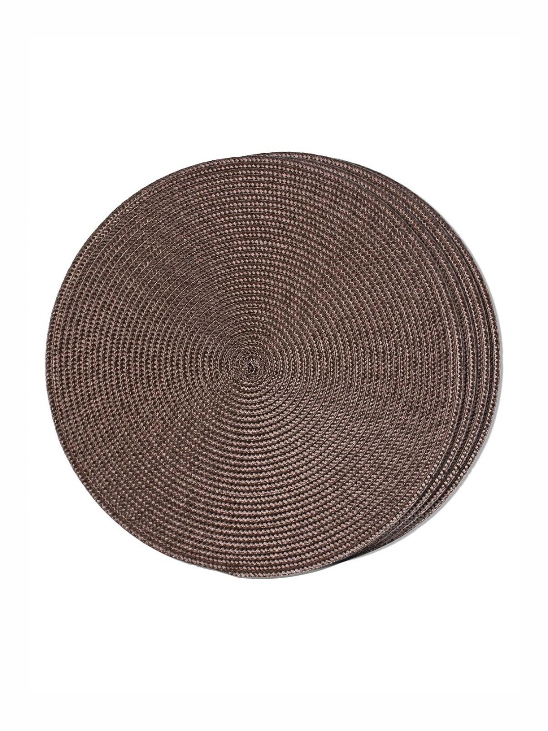 

TIED RIBBONS Brown 4 Pieces Round Table Placemats