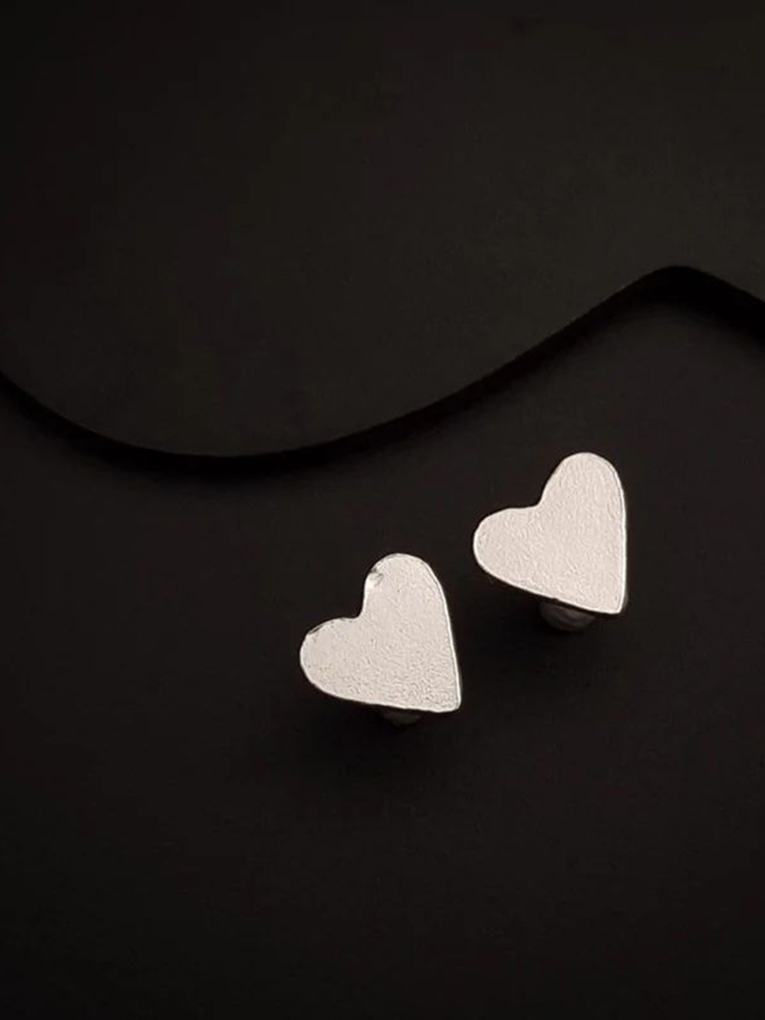 

House of Aadyaa 925 Sterling Silver Heart Shaped Studs