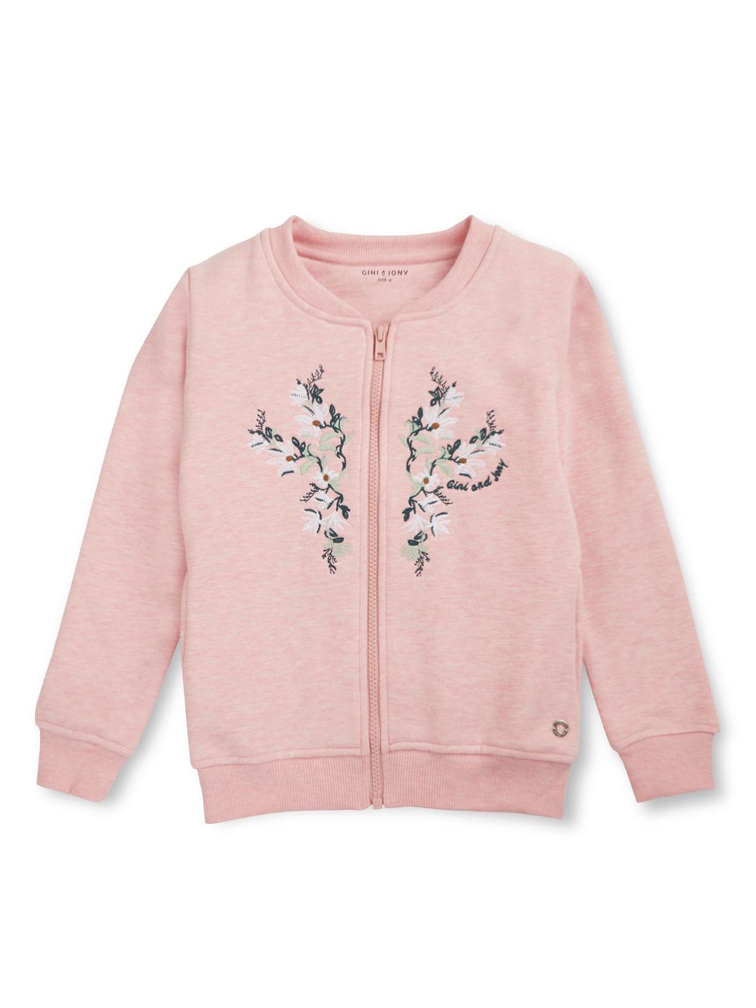 

Gini and Jony Girls Floral Embroidered Jacket, Pink