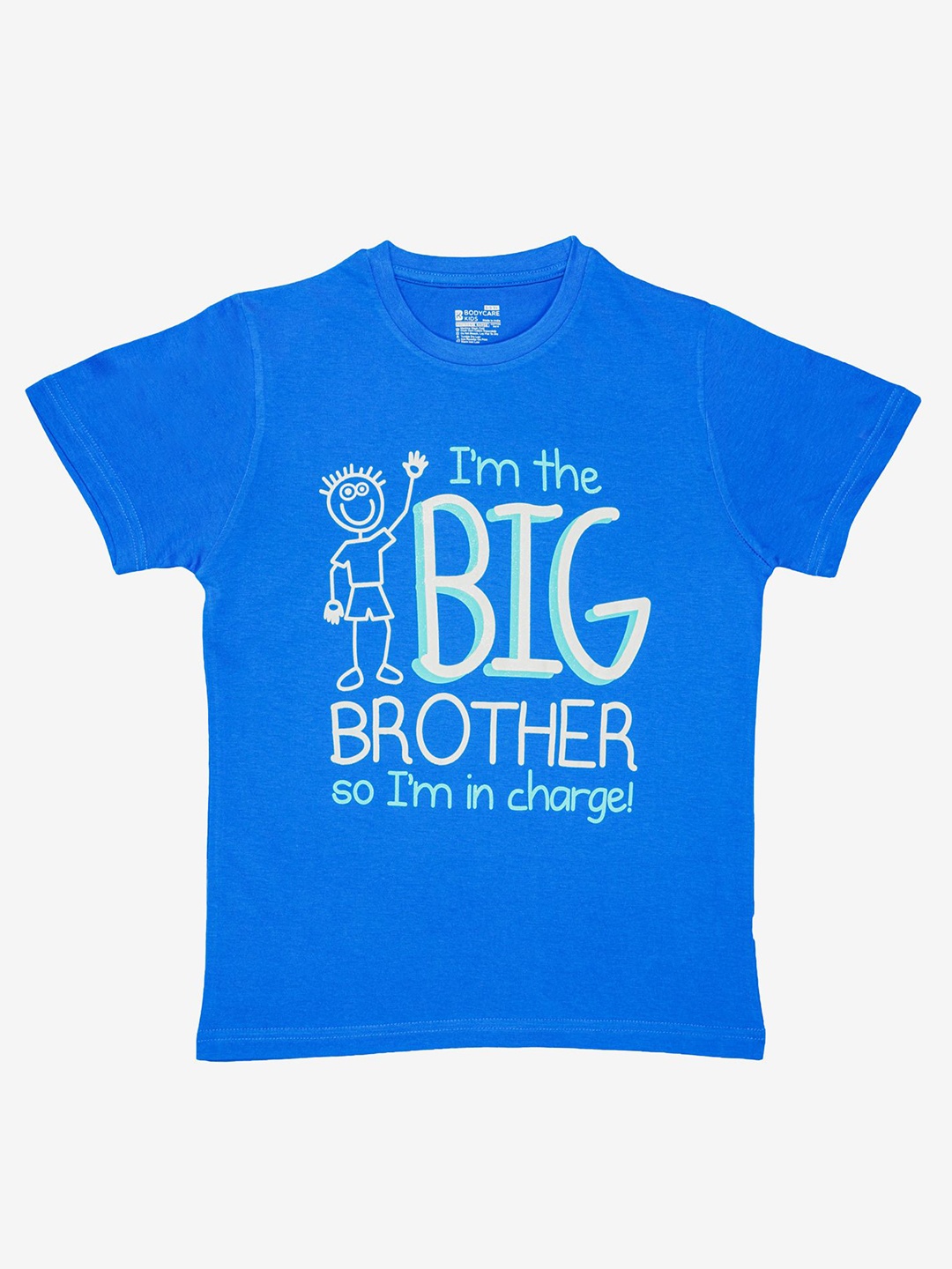 

Bodycare Boys Typography Printed Round Neck Cotton T-shirt, Blue