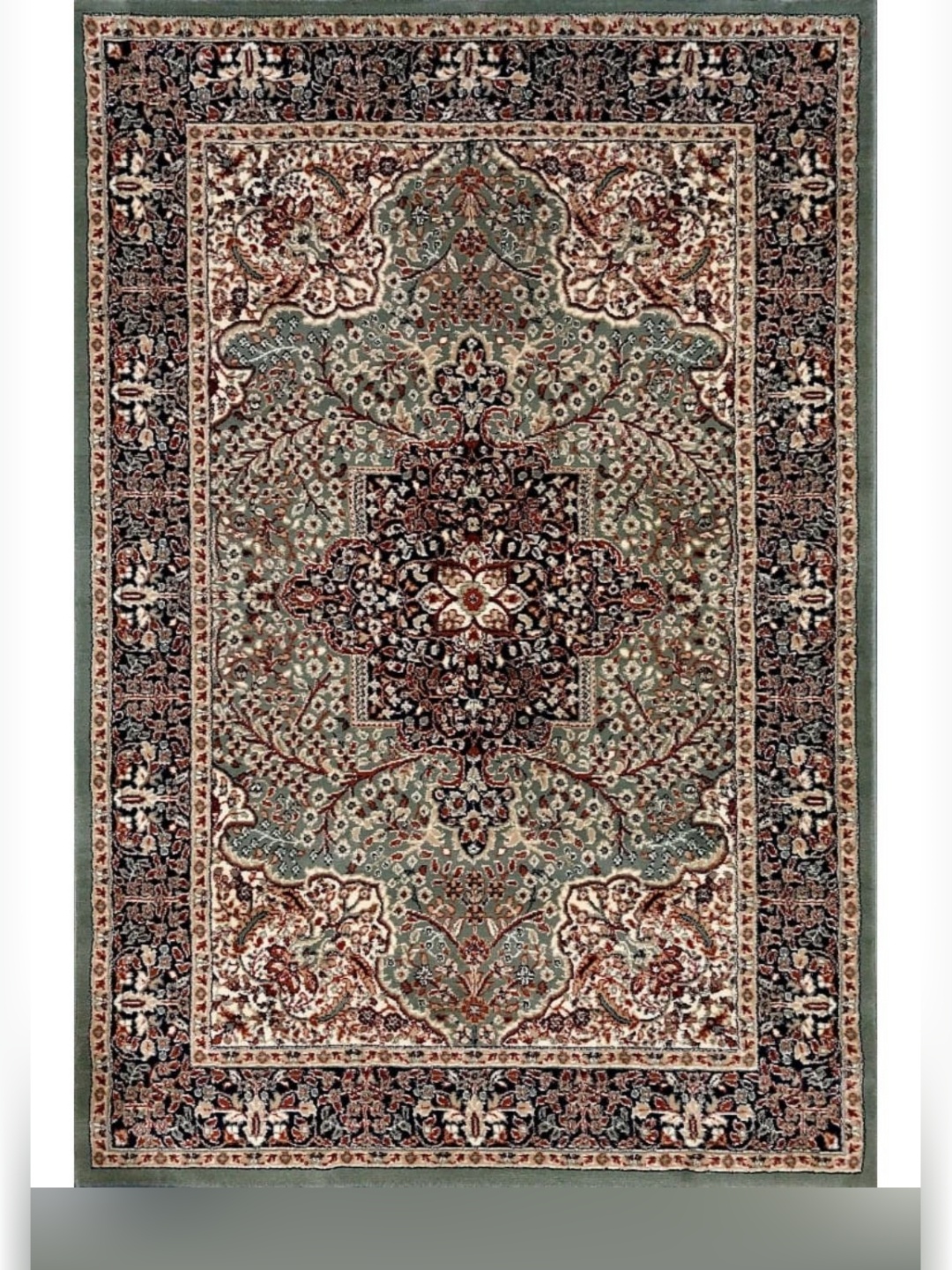 

Carpet Decore Green & Beige Ethnic Motifs Printed Nylon Carpet