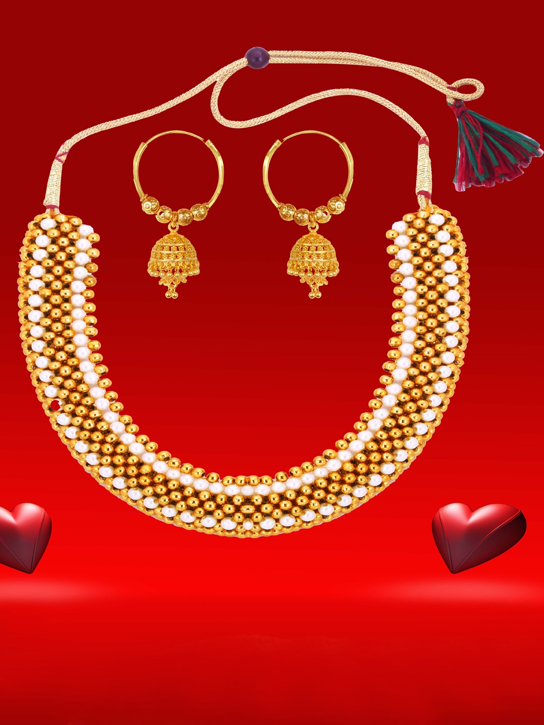 

Heer Collection Gold Plated Jewellery Set