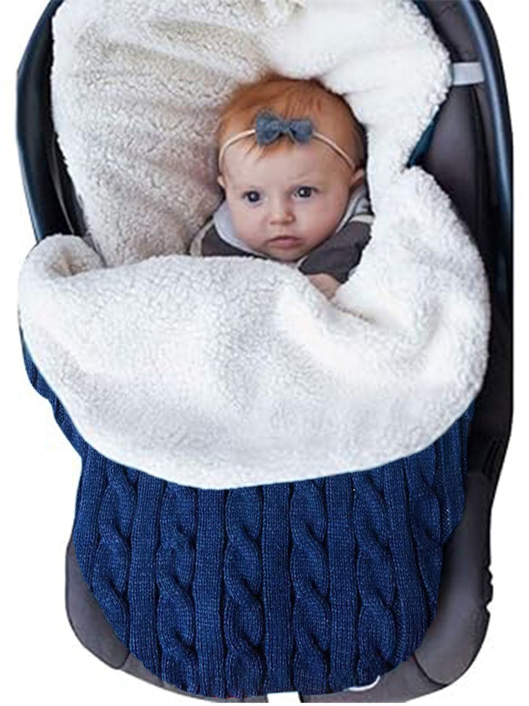

Babymoon Blue Textured Baby Sleeping Bag