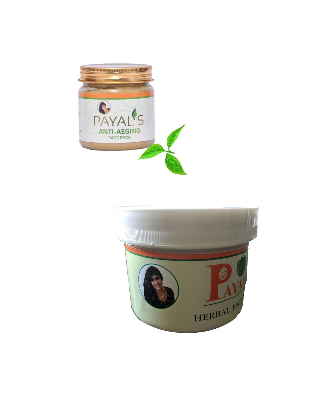 

PAYALS HERBAL LLP Set Of 2 Anti-Aging Face Pack & Herbal Face Pack - 200 g Each, White