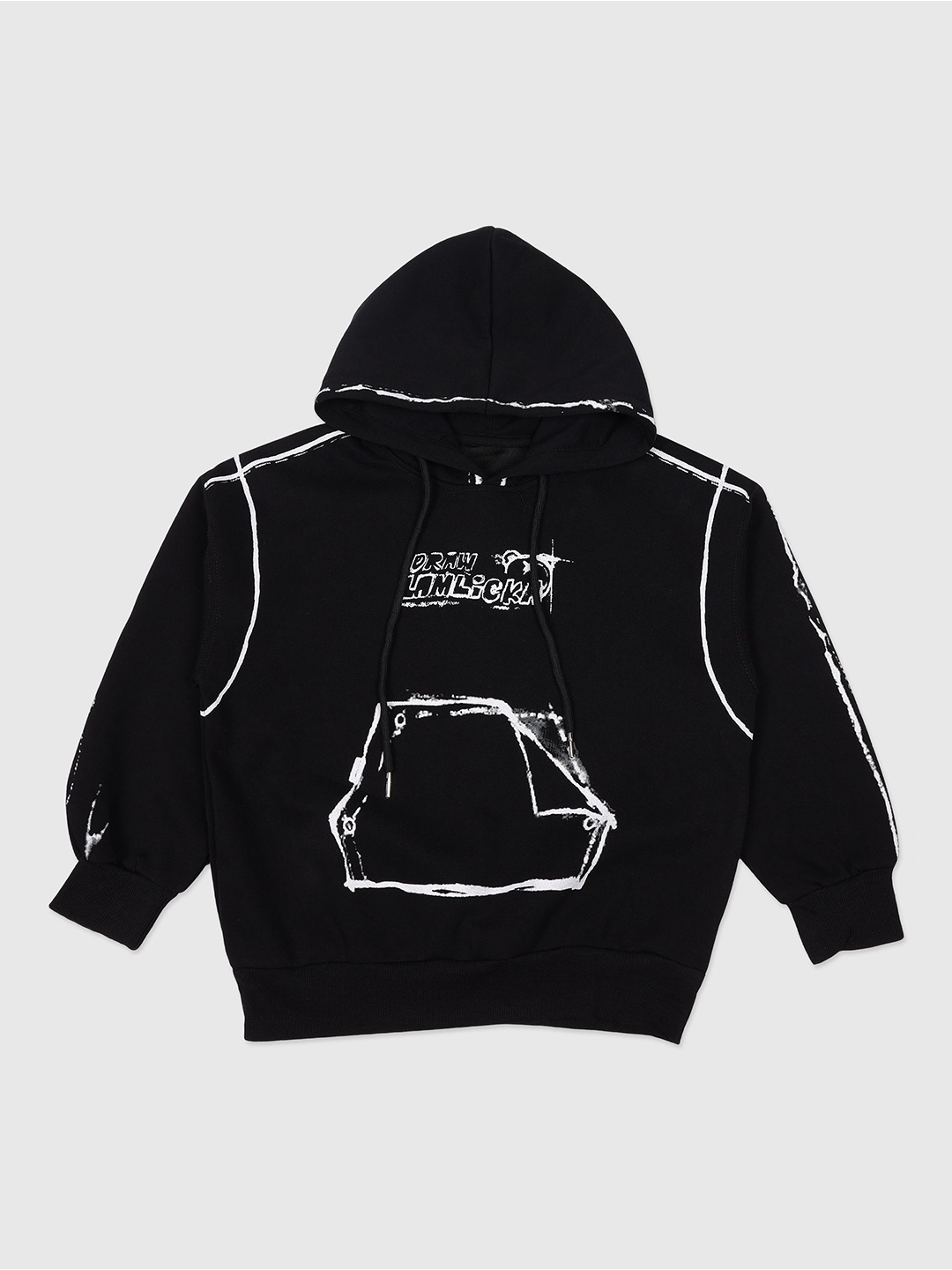 

CHUNMUN Boys Hooded Long Sleeves Sweatshirt, Black