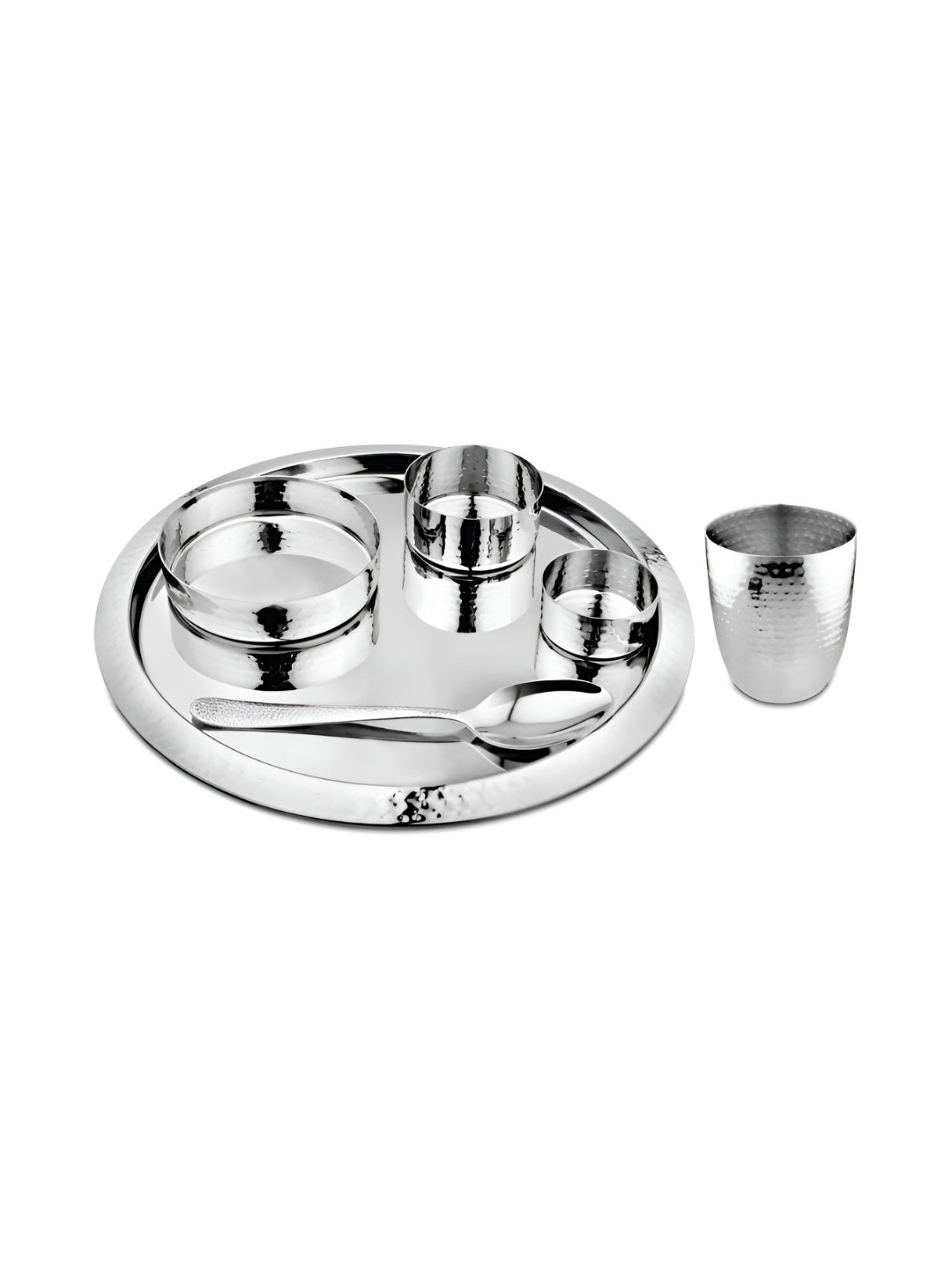 

Shri & Sam 6 Pieces Stainless Steel Dinner Set, Silver