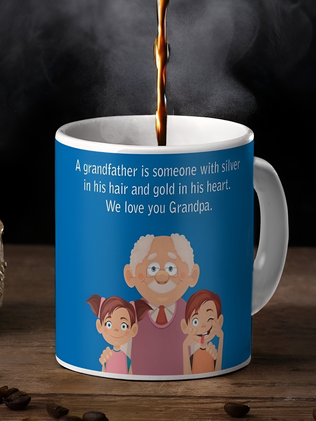 

Indigifts Blue & Pink Printed Ceramic Matte Mug