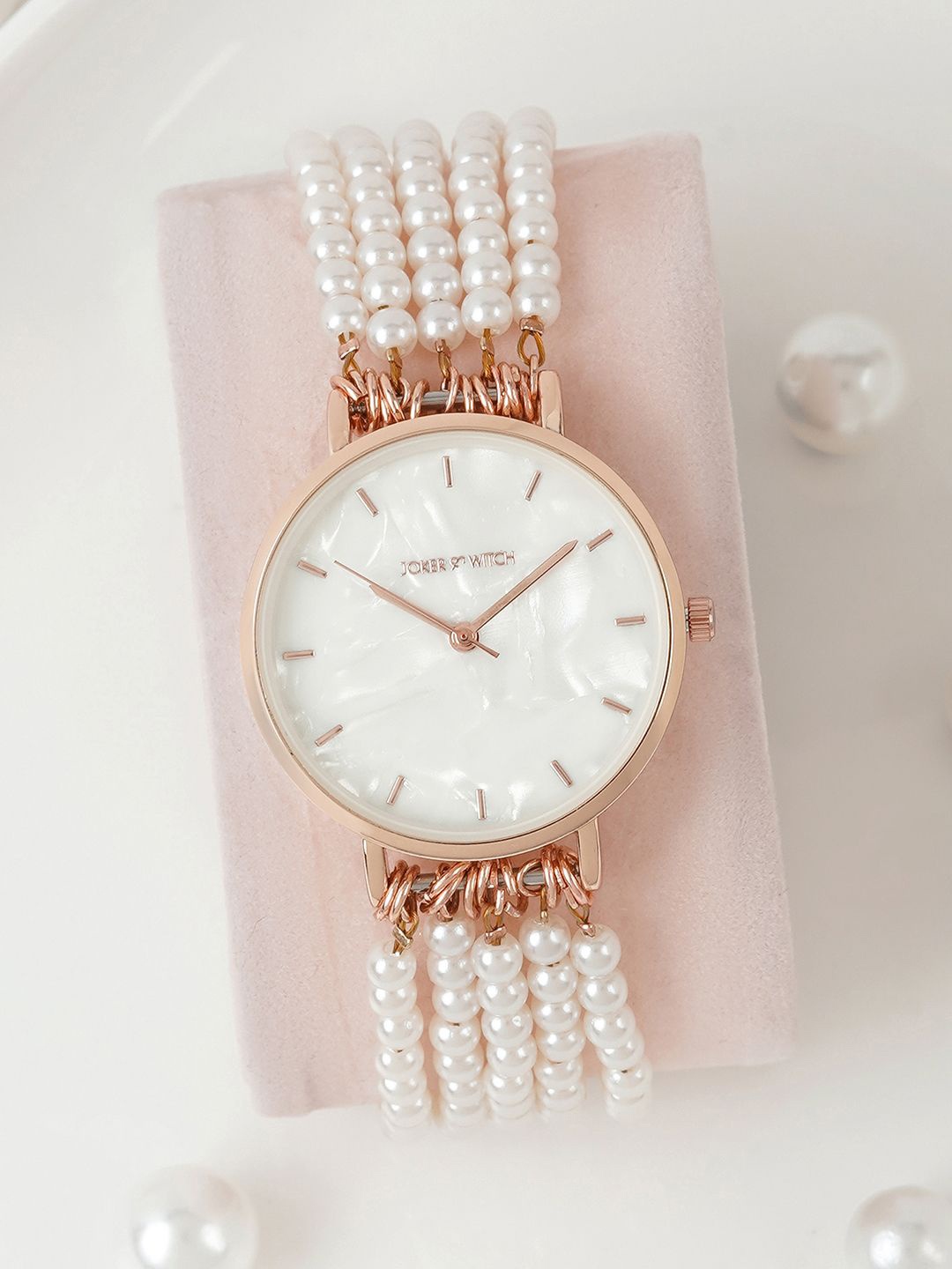 

JOKER & WITCH Women Dial & Wrap Around Straps Analogue Watch AMWW827, Rose gold