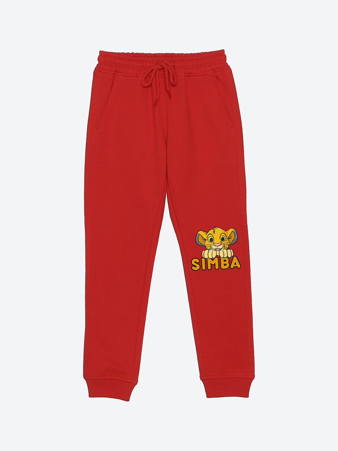 

YK Disney Boys Lion King Printed Mid-Rise Track Pants, Red