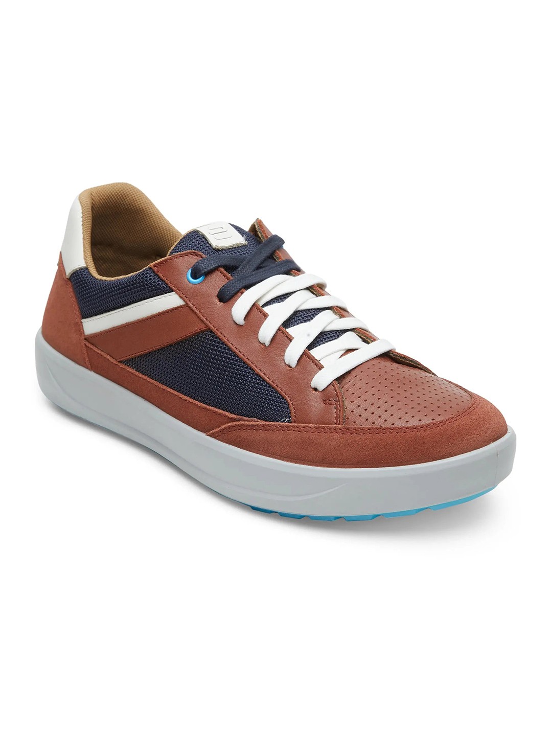 

ERGON Men Colourblocked Leather Sneakers, Brown