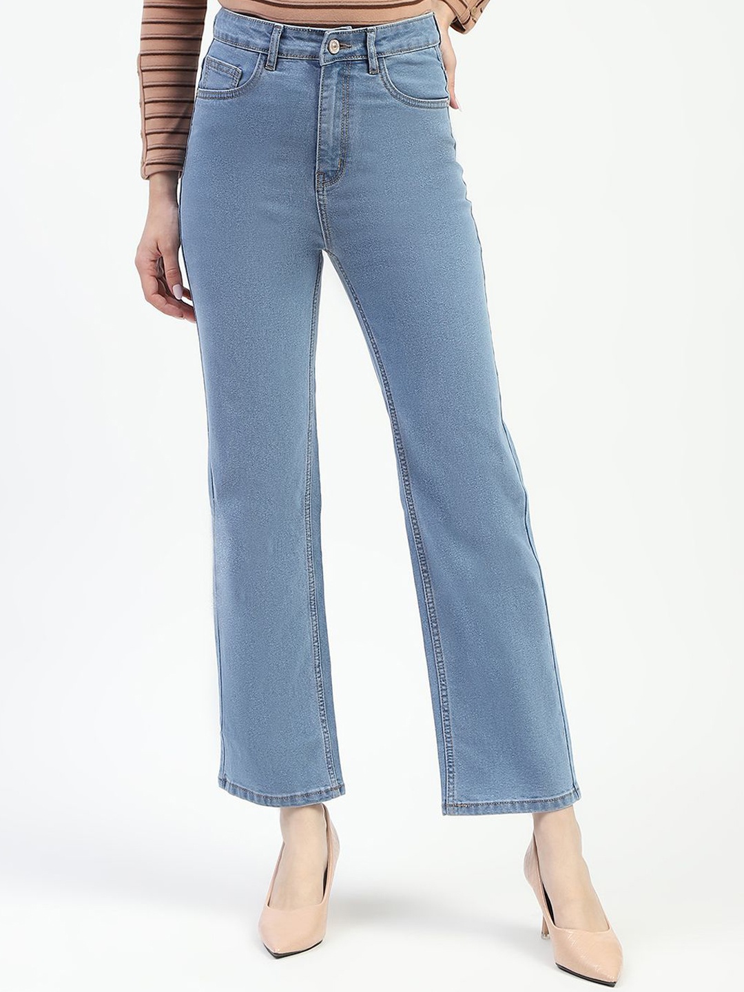 

Madame Women Straight Fit Denim Jeans, Blue