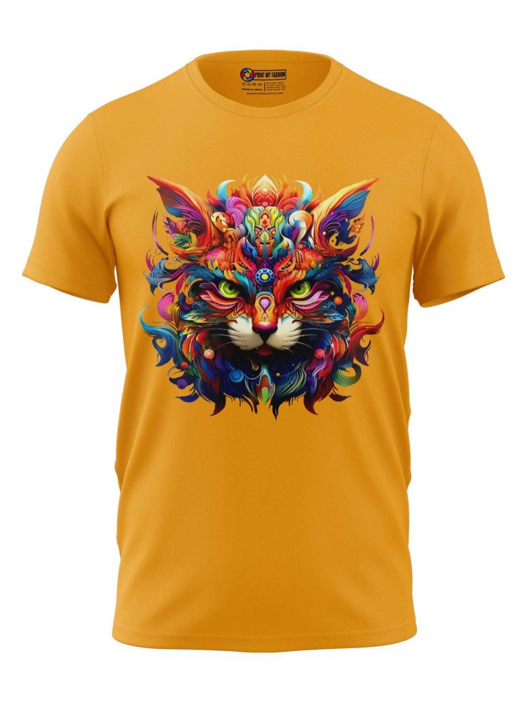 

Print My Fashion Boys Graphic Printed Round Neck Cotton T-shirt, Yellow