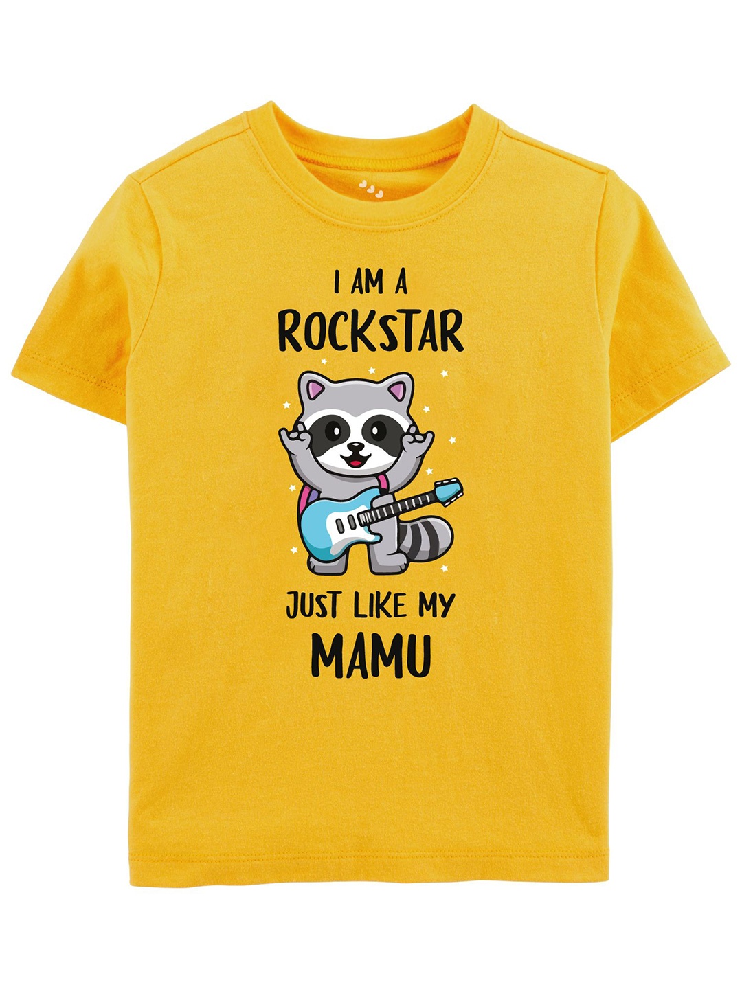 

Zeezeezoo Unisex Kids Graphic Printed Round Neck Cotton T-shirt, Yellow