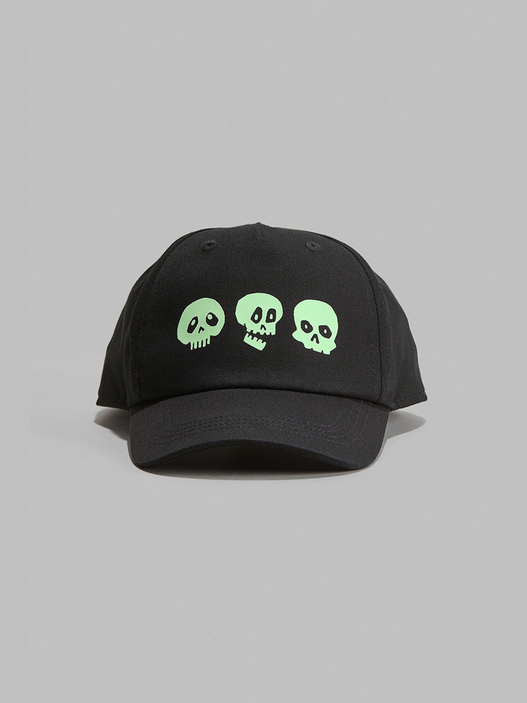 

H&M Boys Printed Twill Cap, Black