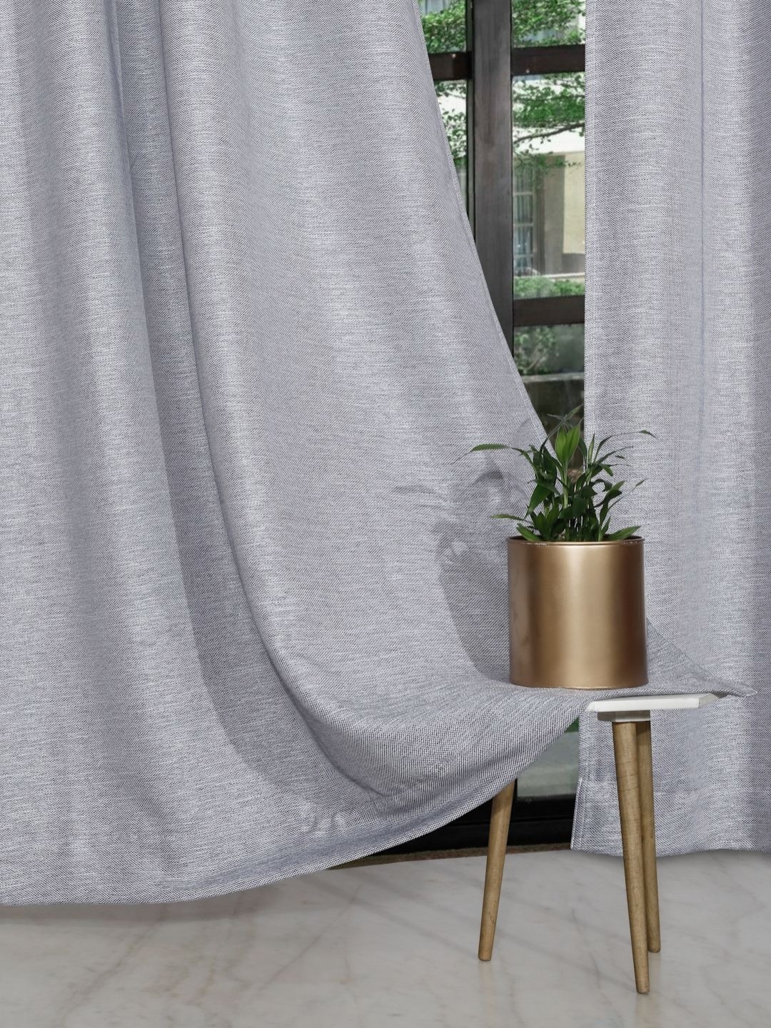 

ROSARA HOME Unisex Grey Curtains and Sheers