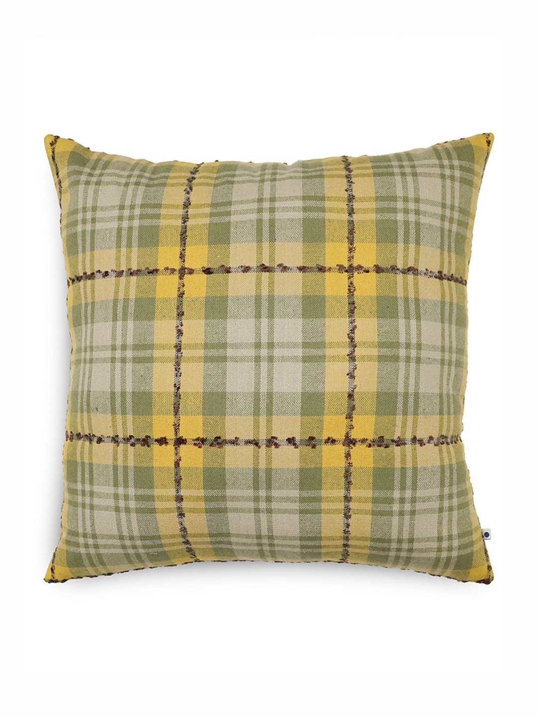 

ONSETHOMES Green & Yellow Checked Square Cushion Covers
