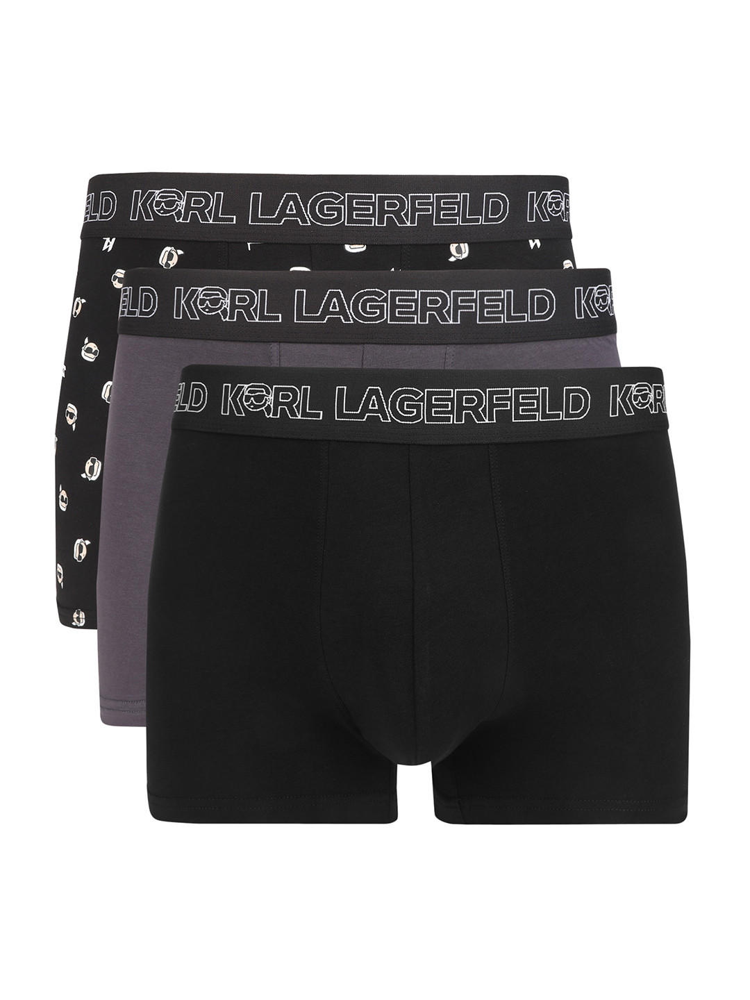 

Karl Lagerfeld Pack Of 3 Breathability Trunks 0312095245A24010, Black