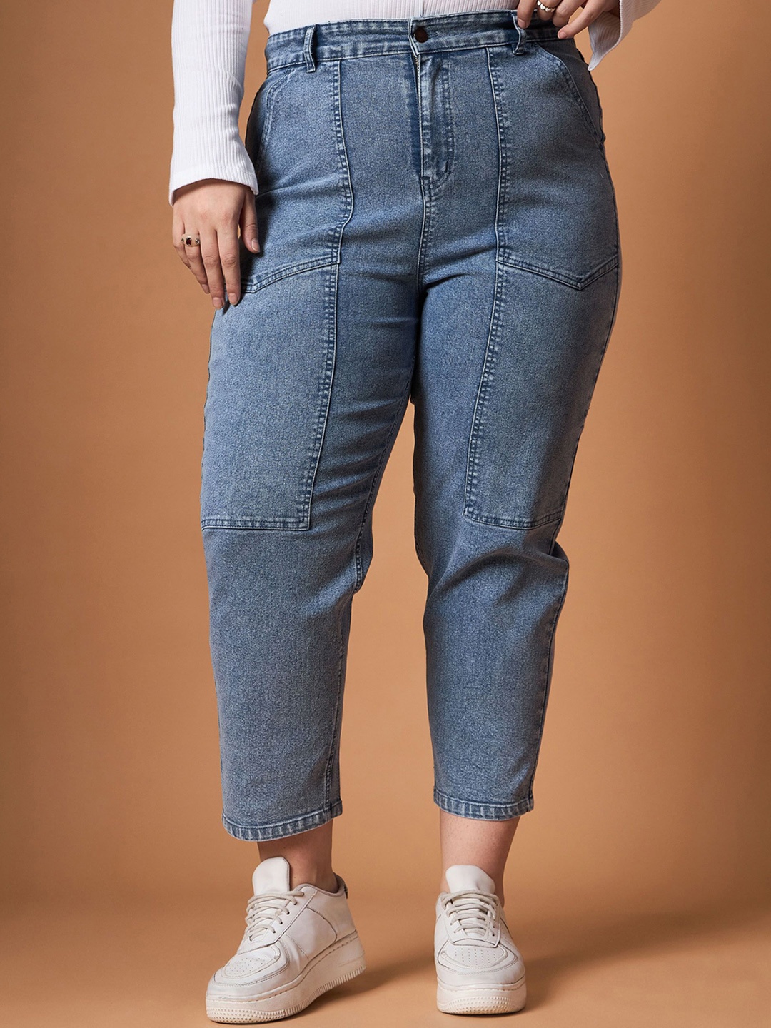 

SASSAFRAS Curve Women Stretchable Jeans, Blue