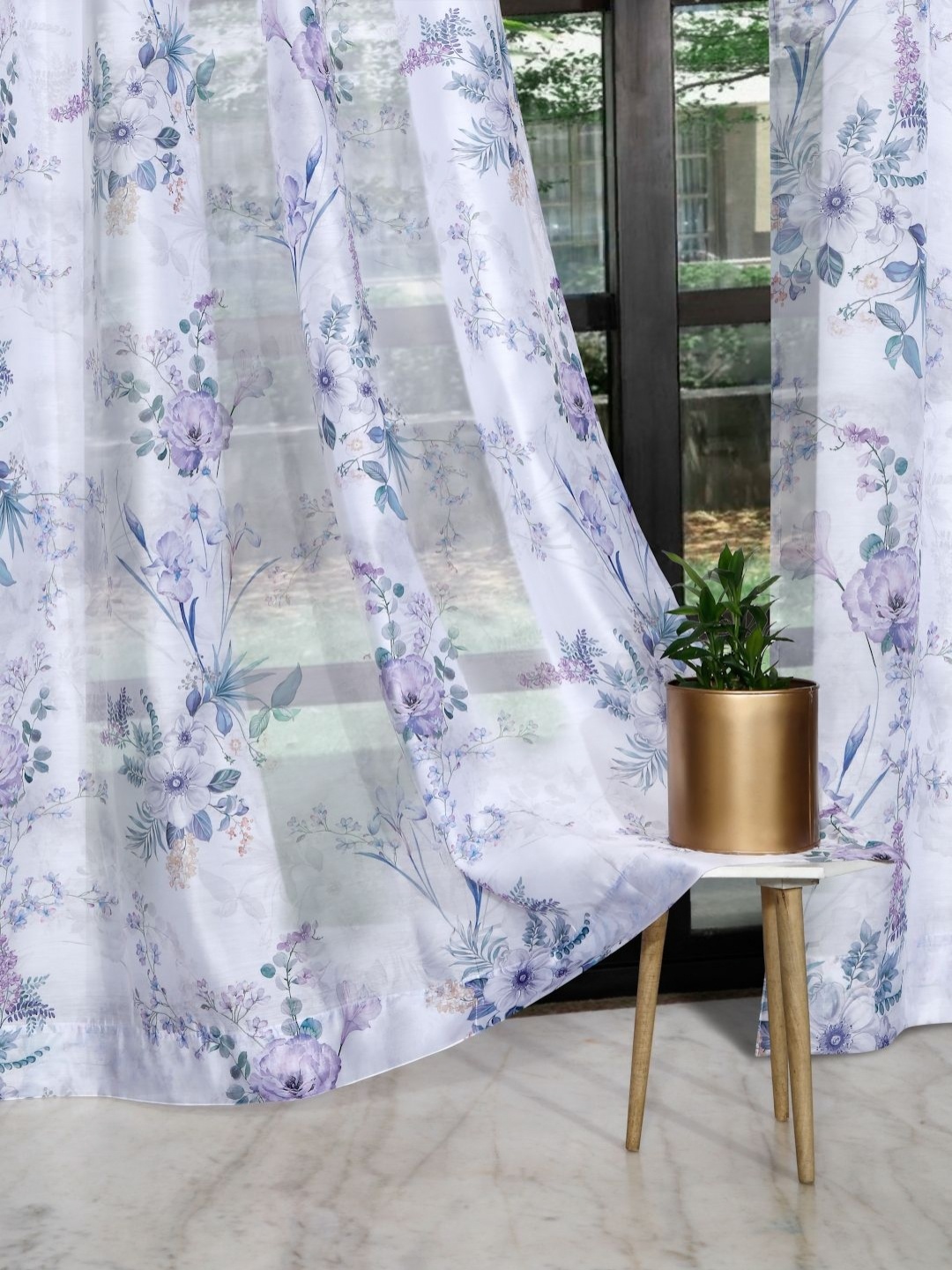 

ROSARA HOME Unisex Lavender Curtains and Sheers