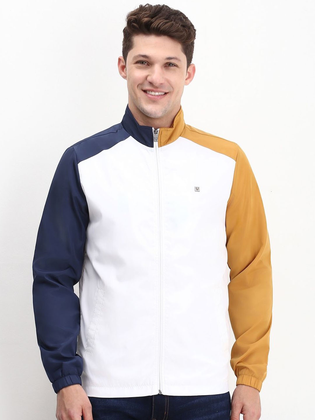 

Allen Solly Men Colourblocked Sporty Jacket, White