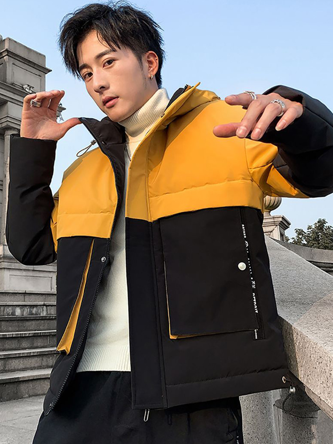 

StyleCast x Revolte Colourblocked Padded Jacket, Yellow