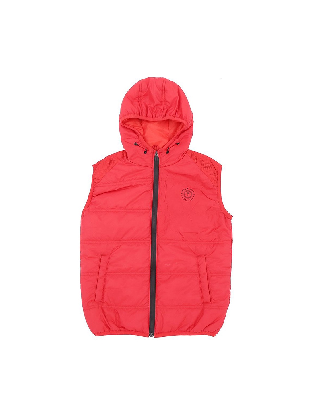 

Palm Tree Boys Hooded Puffer Jacket, Red