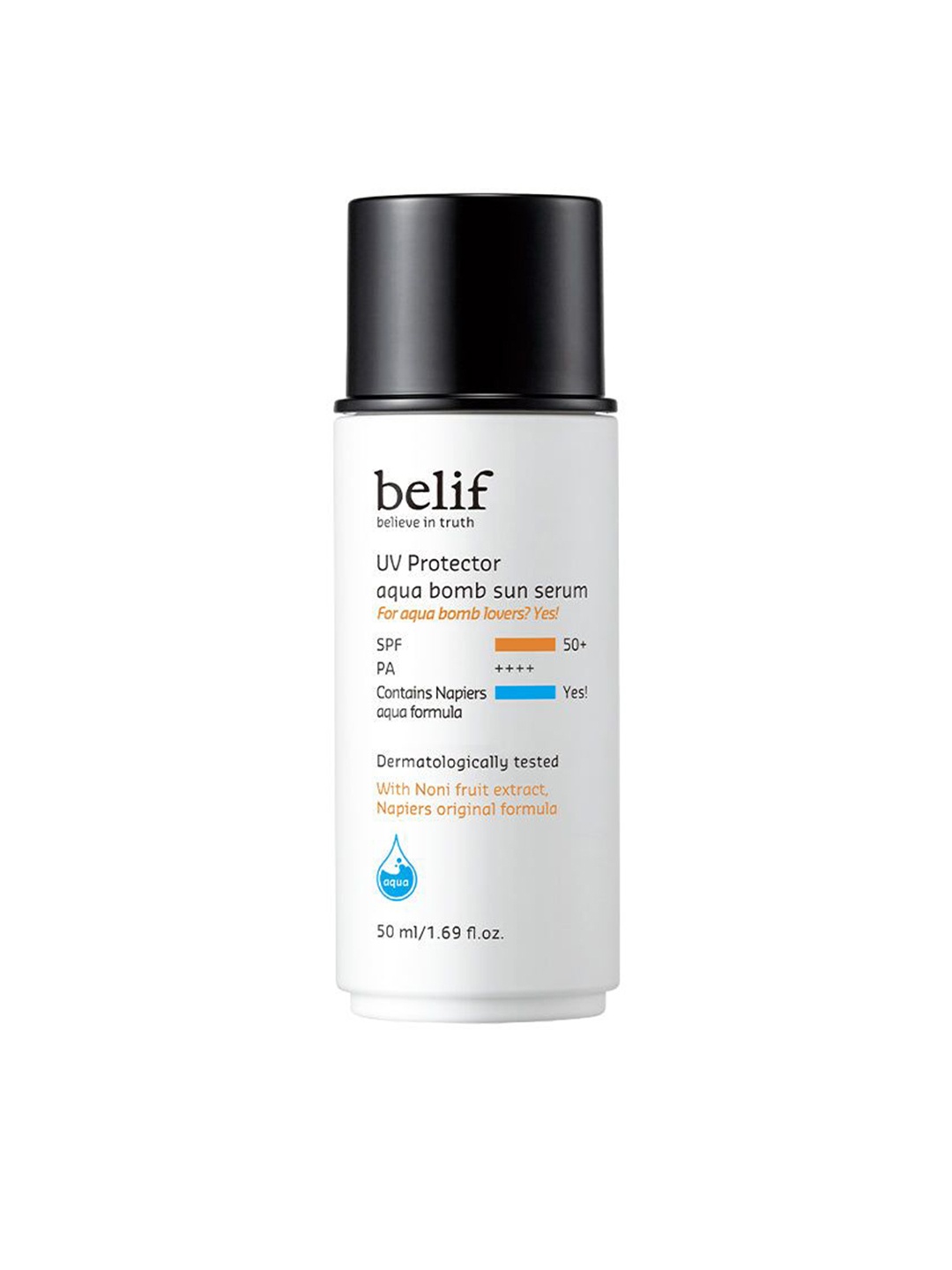 

belif UV Protector Aqua Bomb Sun Serum With SPF 50+ - 50 ml, White