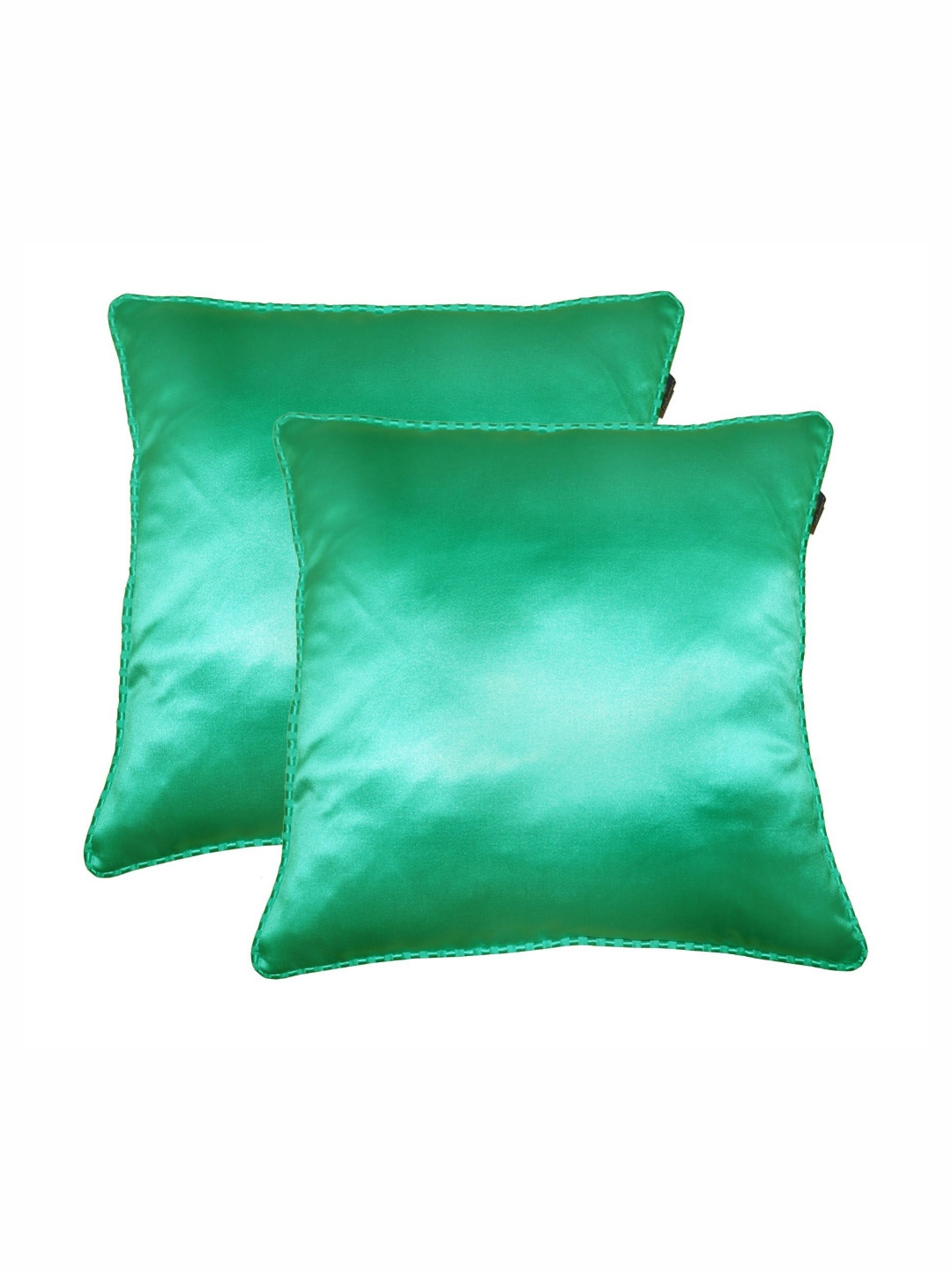 

Lushomes Green Set of 2 Square Cushion Covers