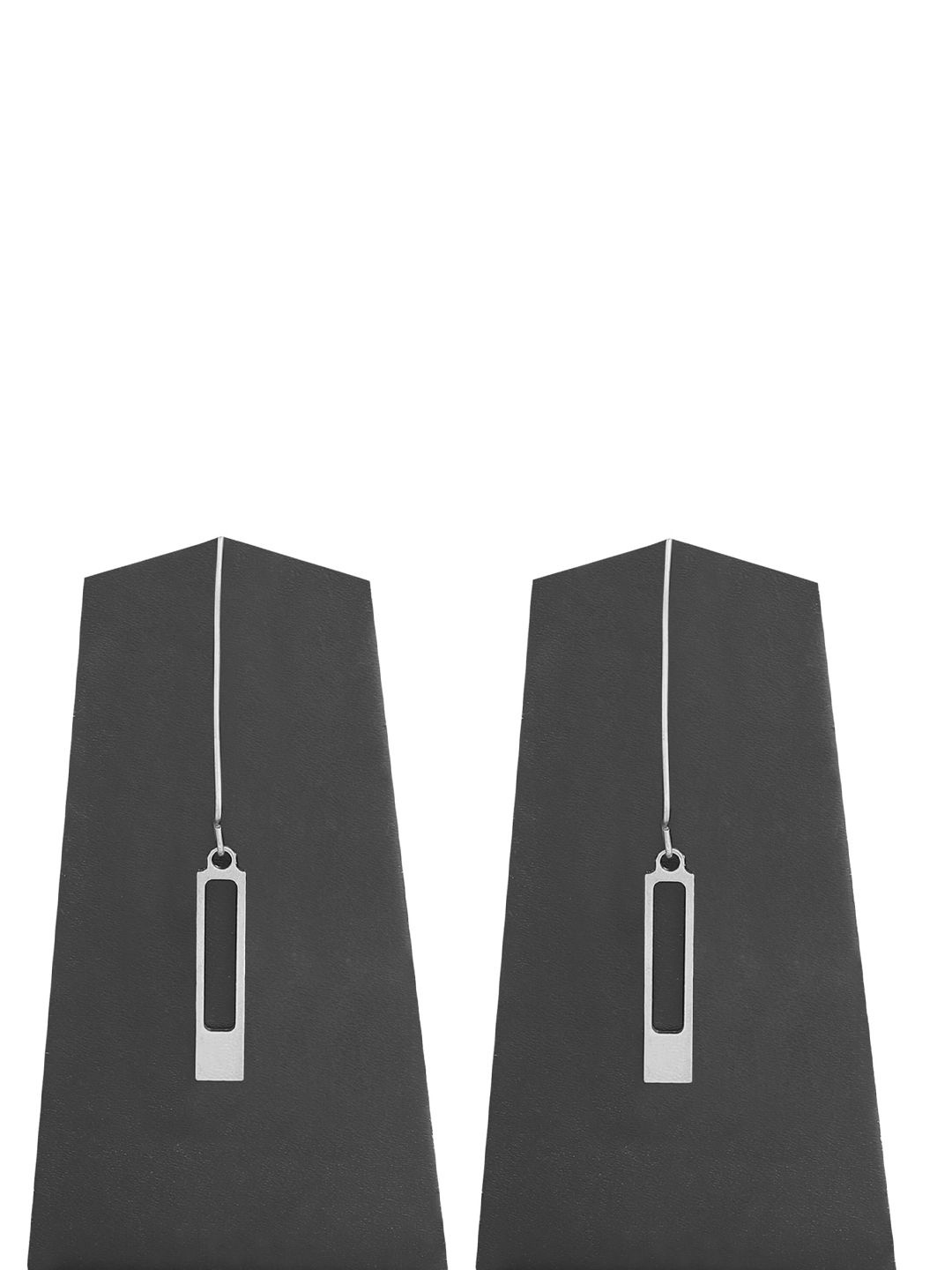 

Goldnera Geometric Drop Earrings, Silver