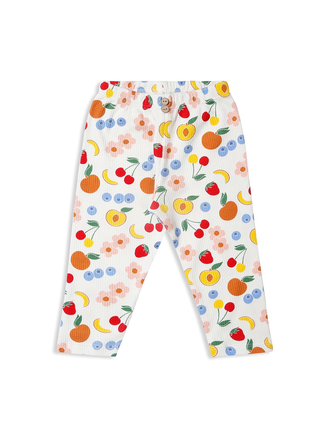

My Milestones Girls Printed Ankle-Length Leggings, Off white
