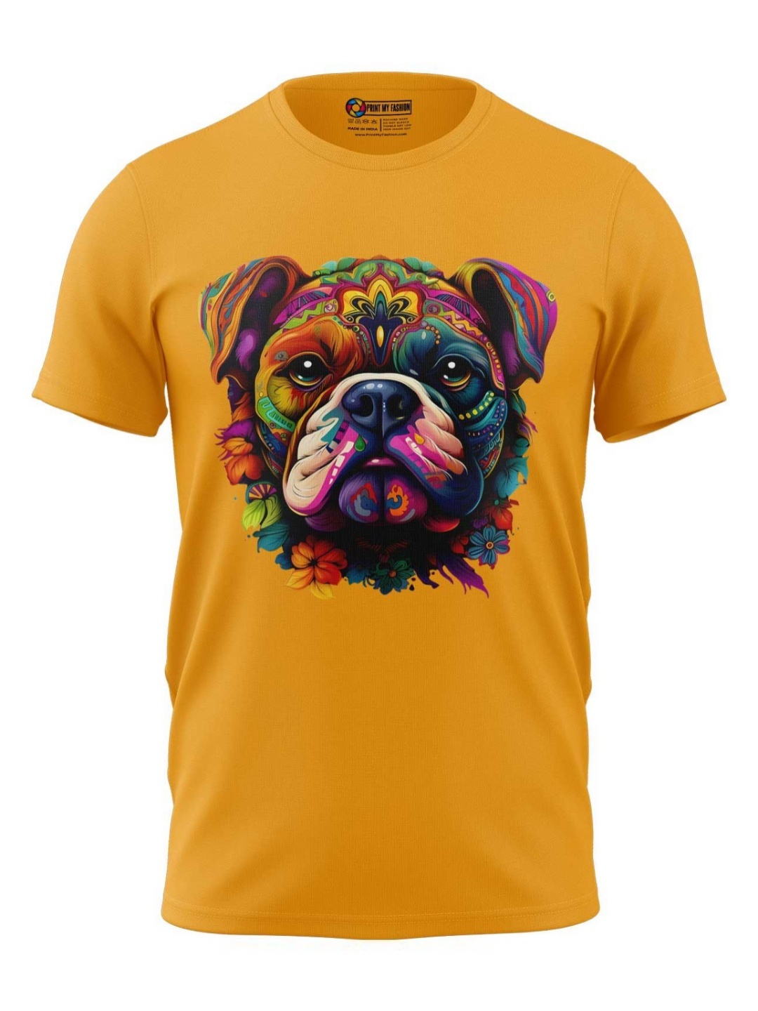 

Print My Fashion Boys Graphic Printed Round Neck Cotton T-shirt, Yellow