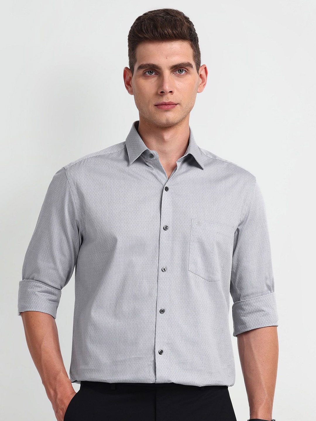 

Arrow Men Slim Fit Opaque Formal Shirt, Grey