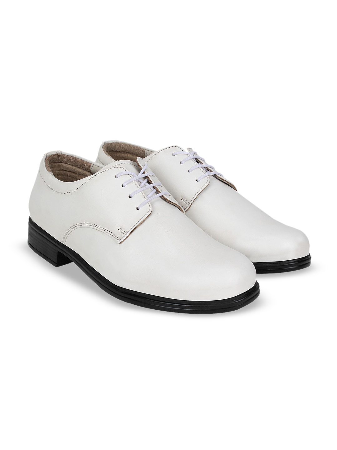 

SeeandWear Men Leather Formal Derbys, White