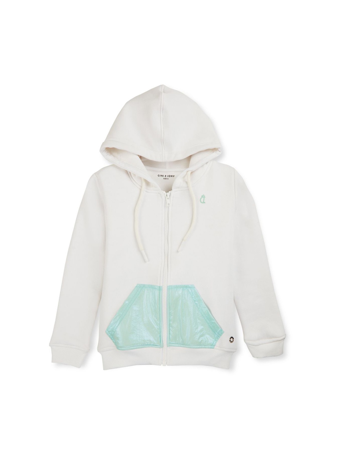 

Gini and Jony Girls Typography Quilted Jacket, White