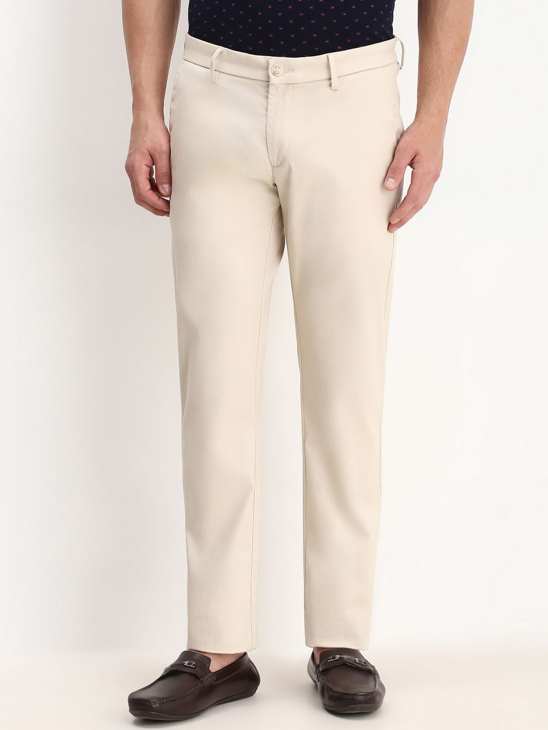 

Allen Solly Men Slim Fit Trousers, Beige