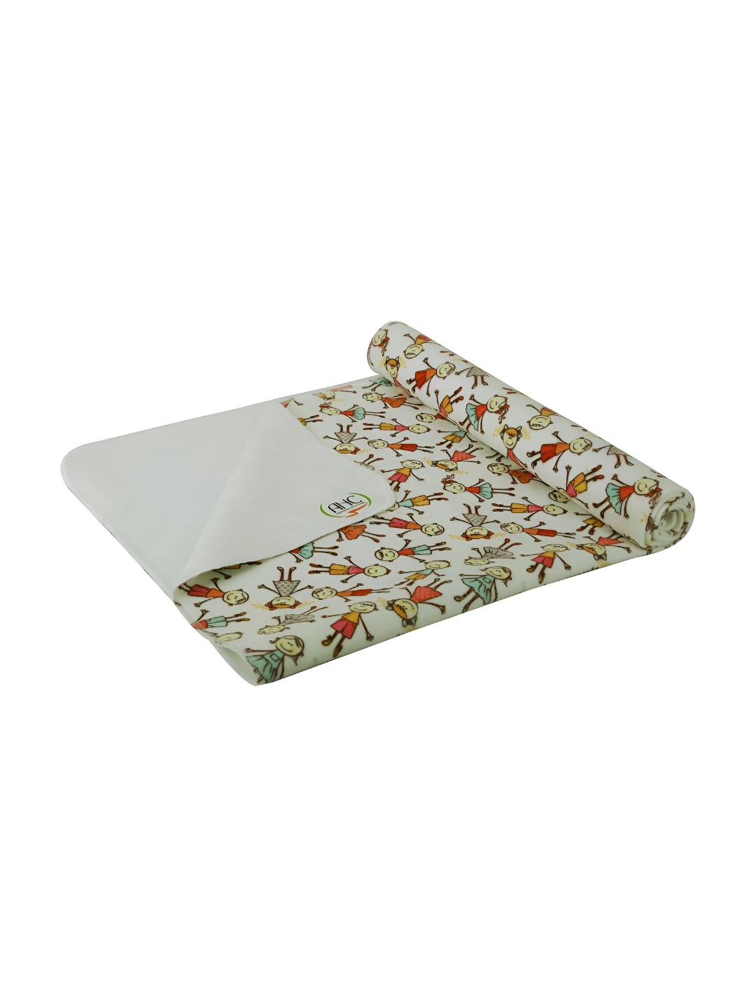 

AHC White & Yellow Printed Breathable Mattress Protector