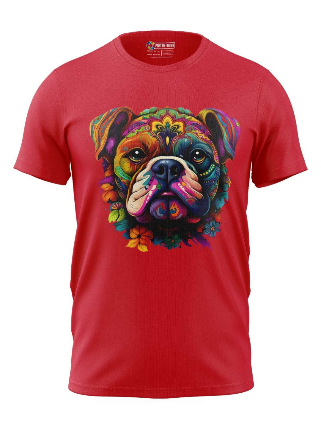 

Print My Fashion Boys Graphic Printed Round Neck Cotton T-shirt, Red