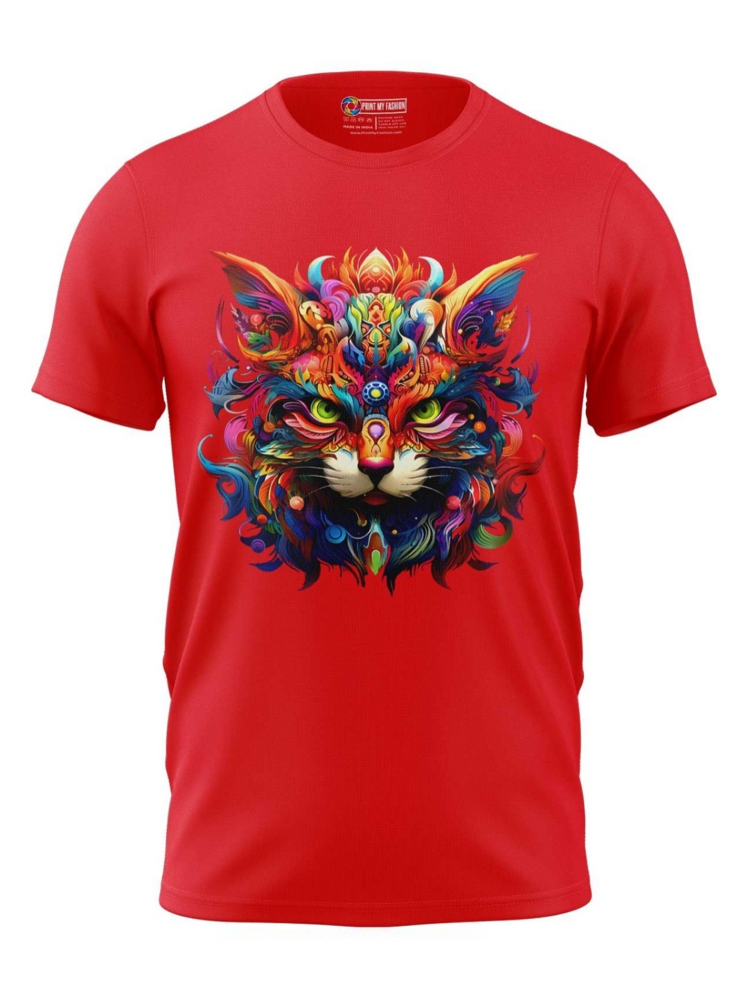 

Print My Fashion Boys Graphic Printed Round Neck Cotton T-shirt, Red