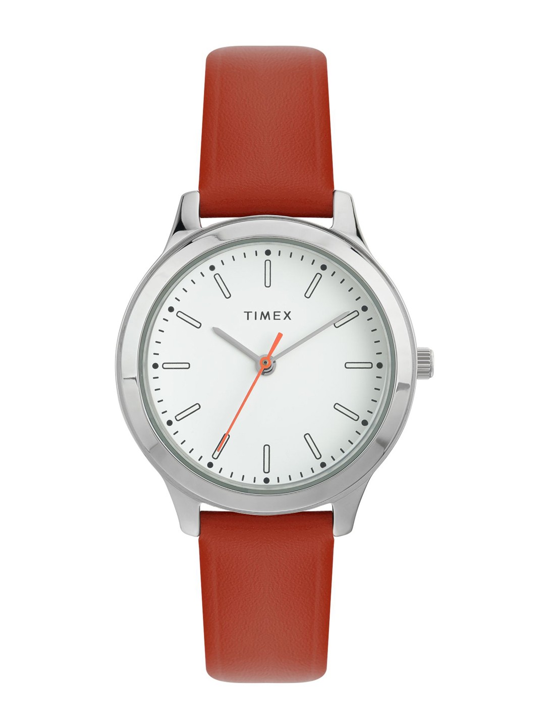 

Timex Women Brass Dial & Leather Straps Analogue Watch TW00ZR407, White