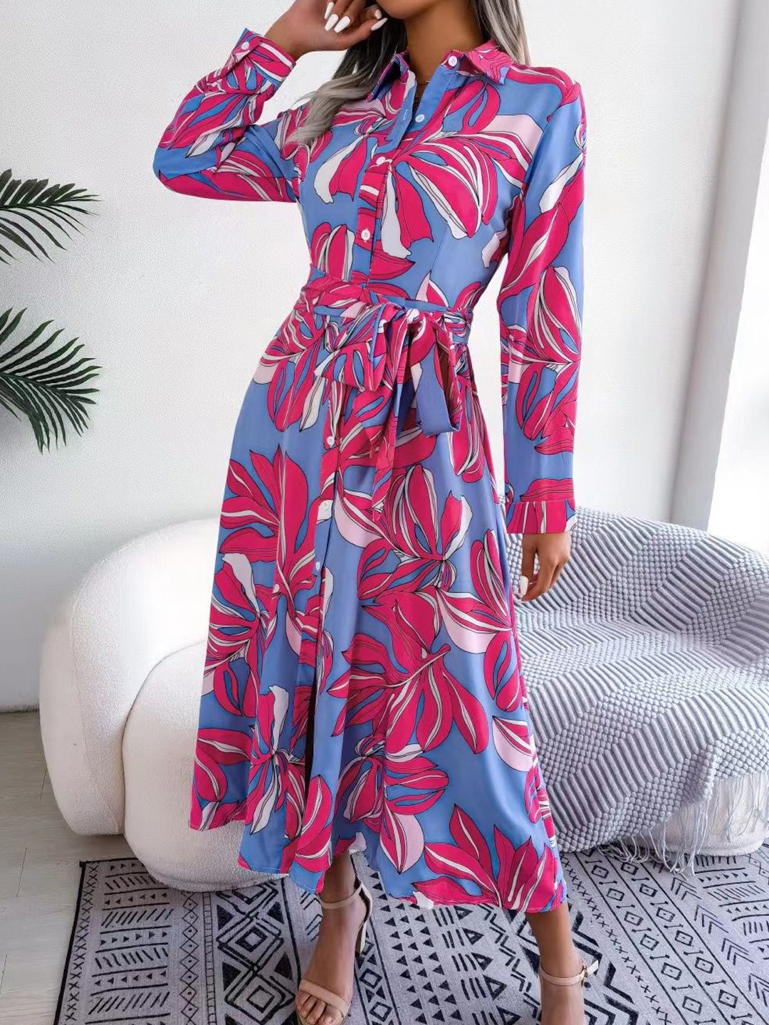 

HERE&NOW Print A-Line Dress, Purple