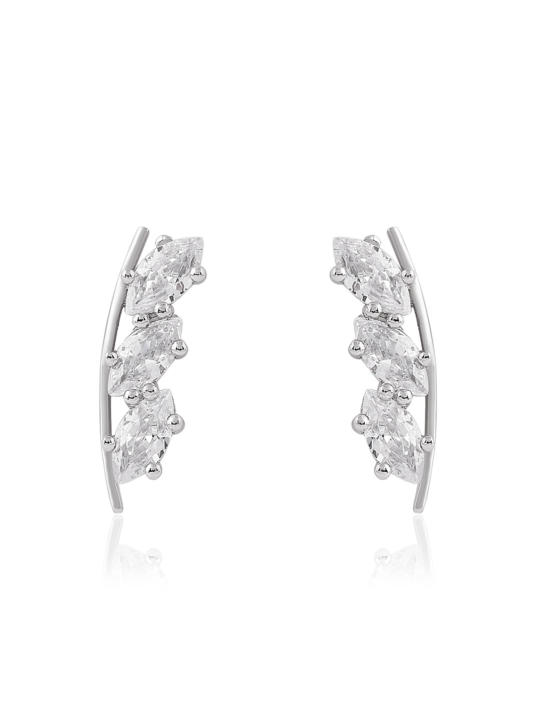 

DressBerry Contemporary Ear Cuff Earrings, Silver