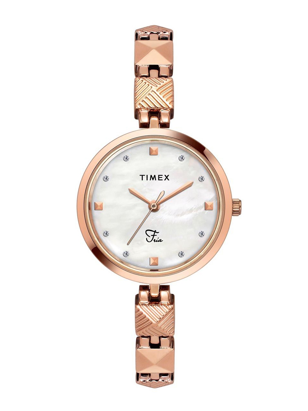 

Timex Women Brass Mother of Pearl Dial & Stainless Steel Straps Watch TWEL18309, Rose gold