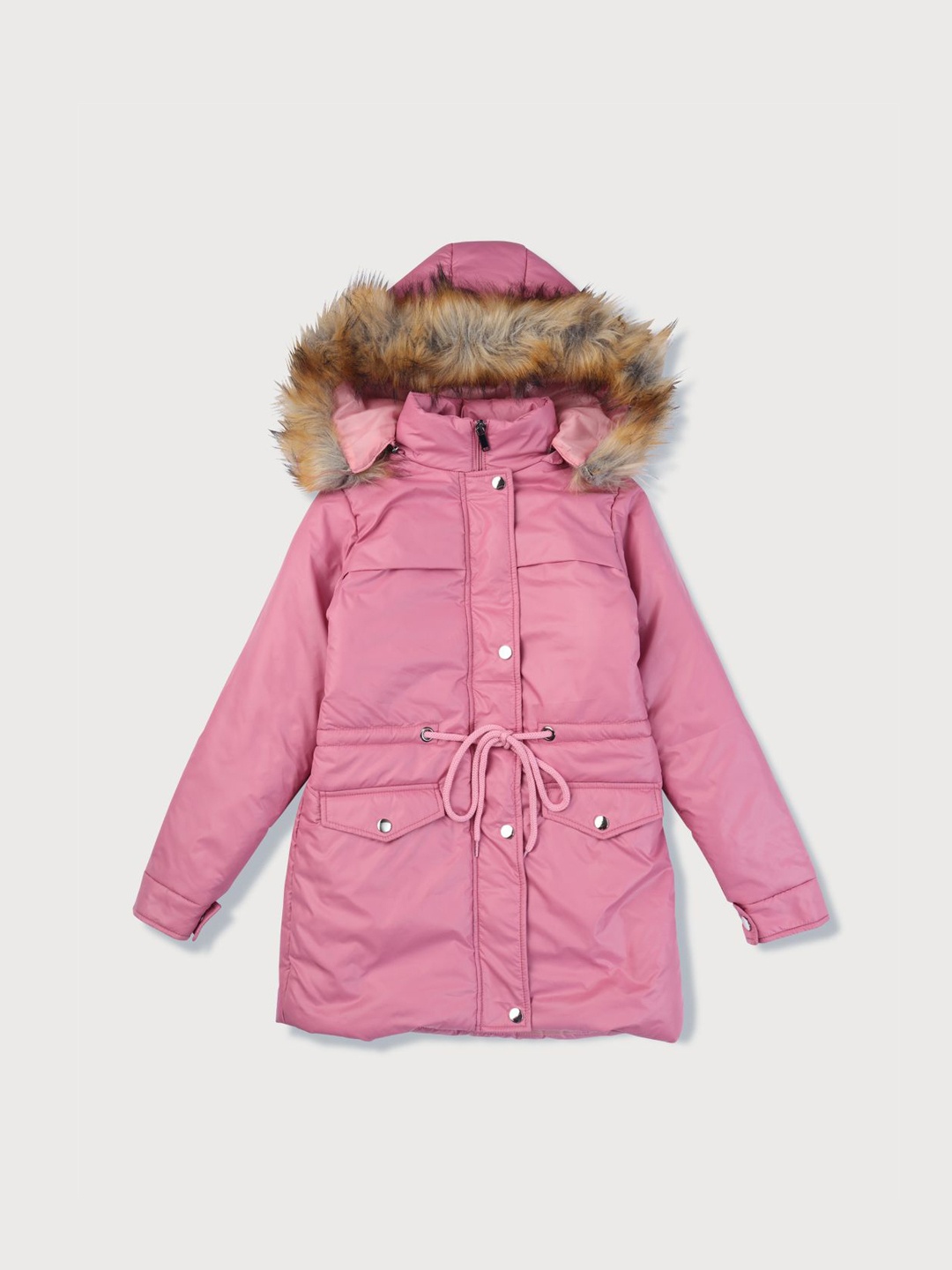 

Gini and Jony Girls Hooded Winter Puffer Jacket, Pink