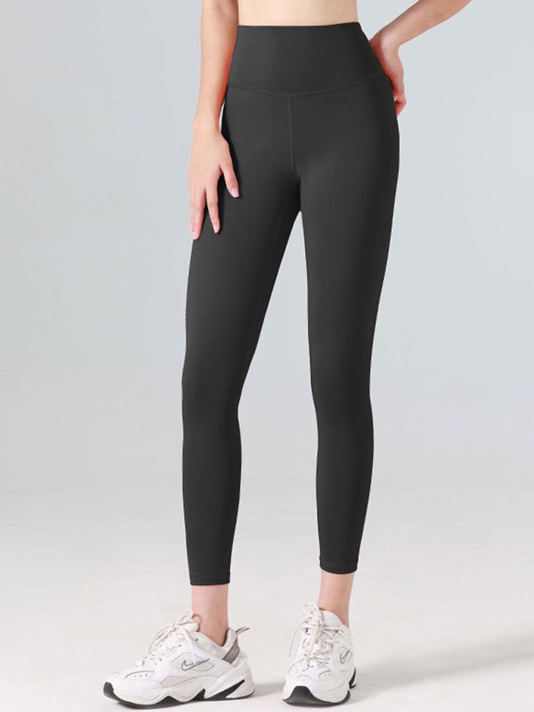 

StyleCast Women Solid Ankle-Length Yoga Fit Tights, Black