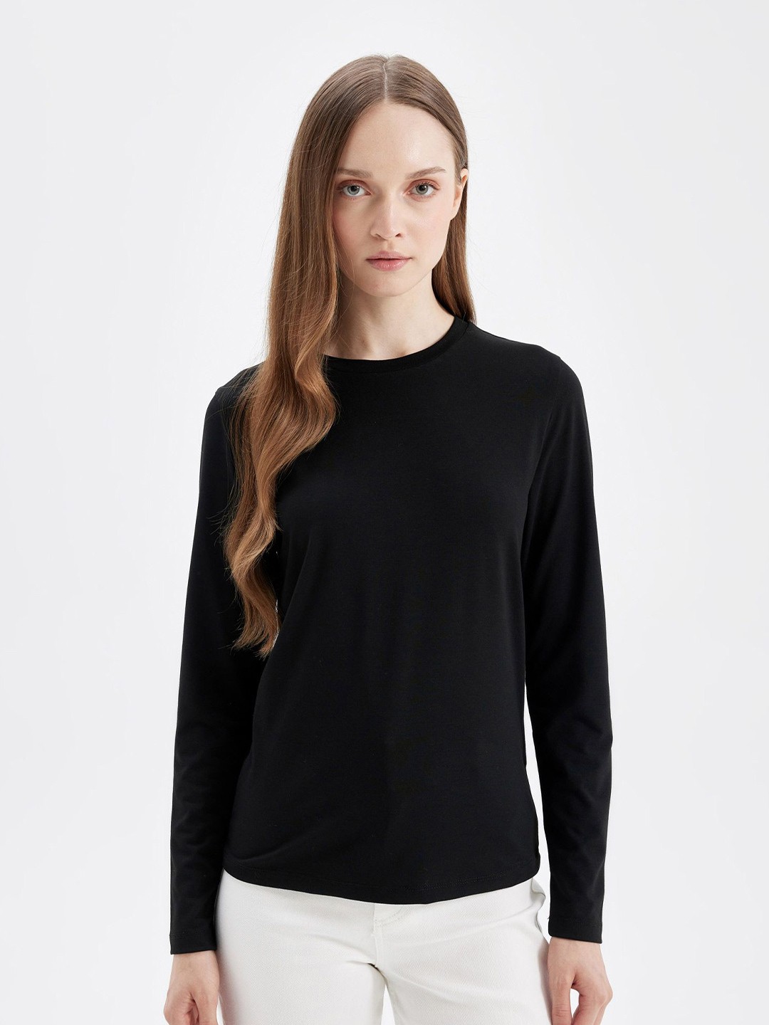 

DeFacto Long Sleeved Sweater, Black