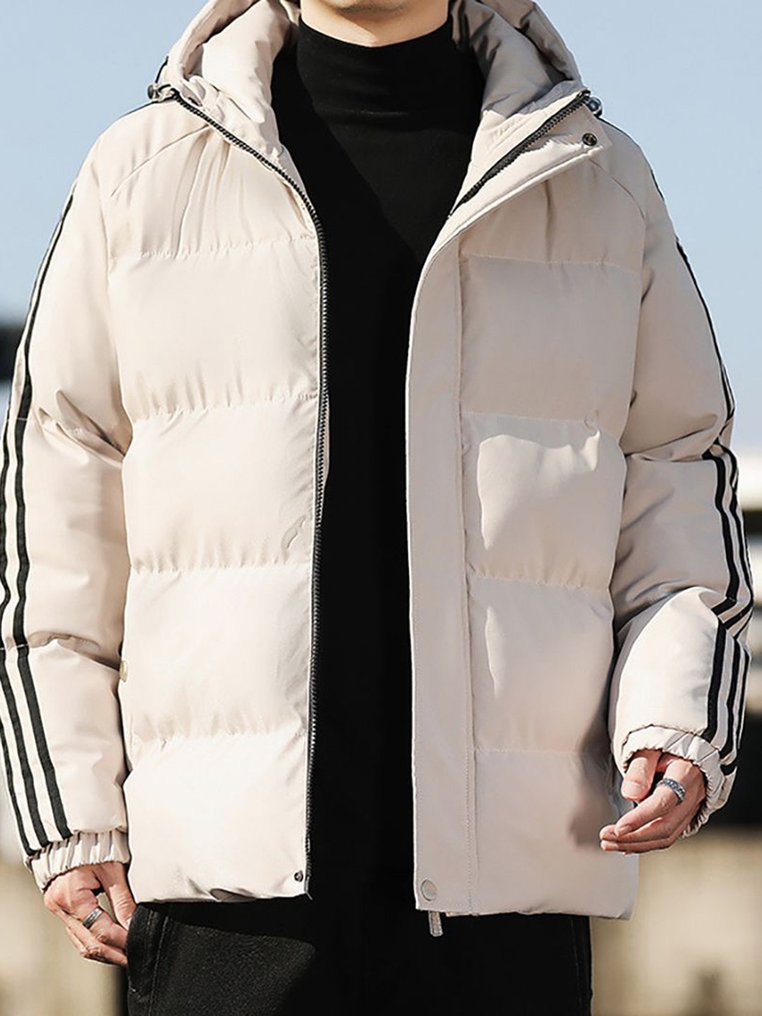 

StyleCast x Revolte Hooded Puffer Jacket, Cream
