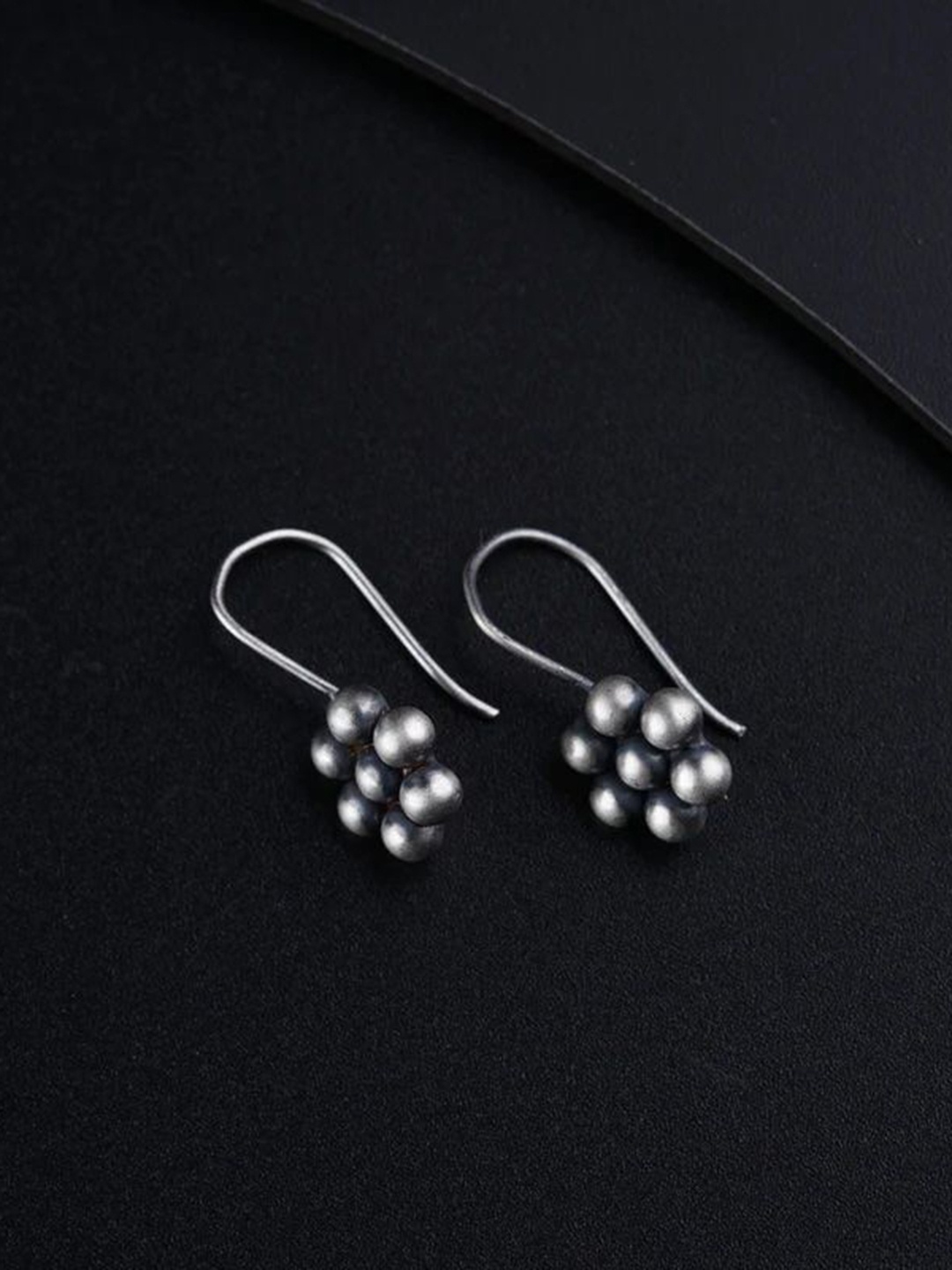 

House of Aadyaa 925 Sterling Silver Oxidised Drop Earrings