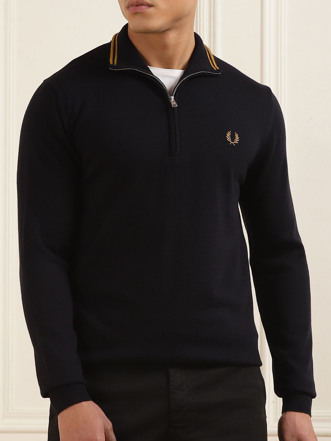 

Fred Perry Men Woollen Pullover, Navy blue
