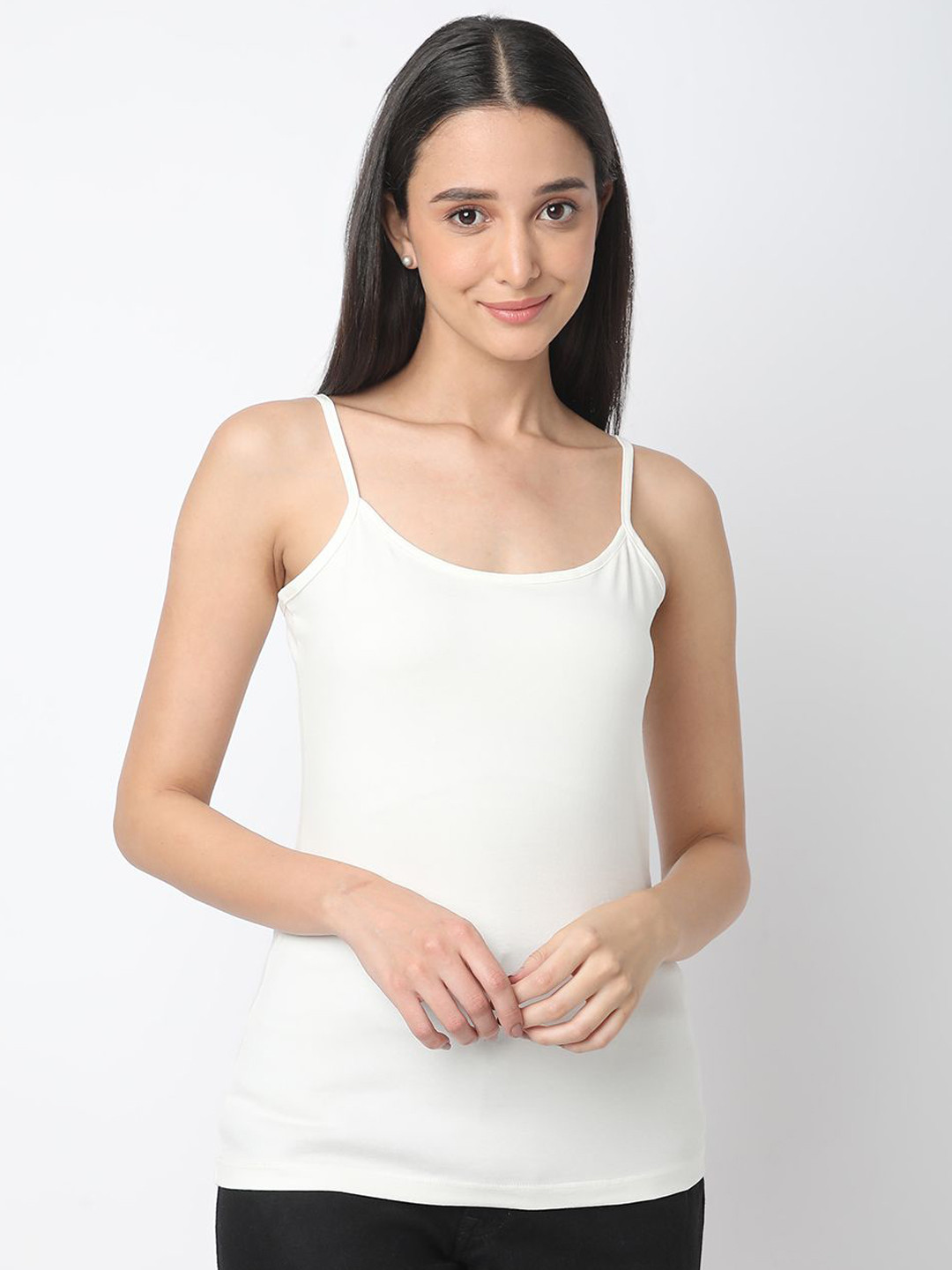 

R&B Non-Padded Cotton Women Camisoles, White