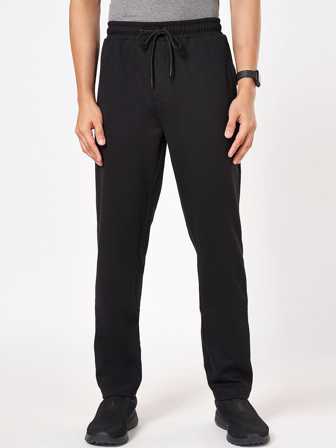 

Ajile by Pantaloons Men Mid Rise Track Pants, Black